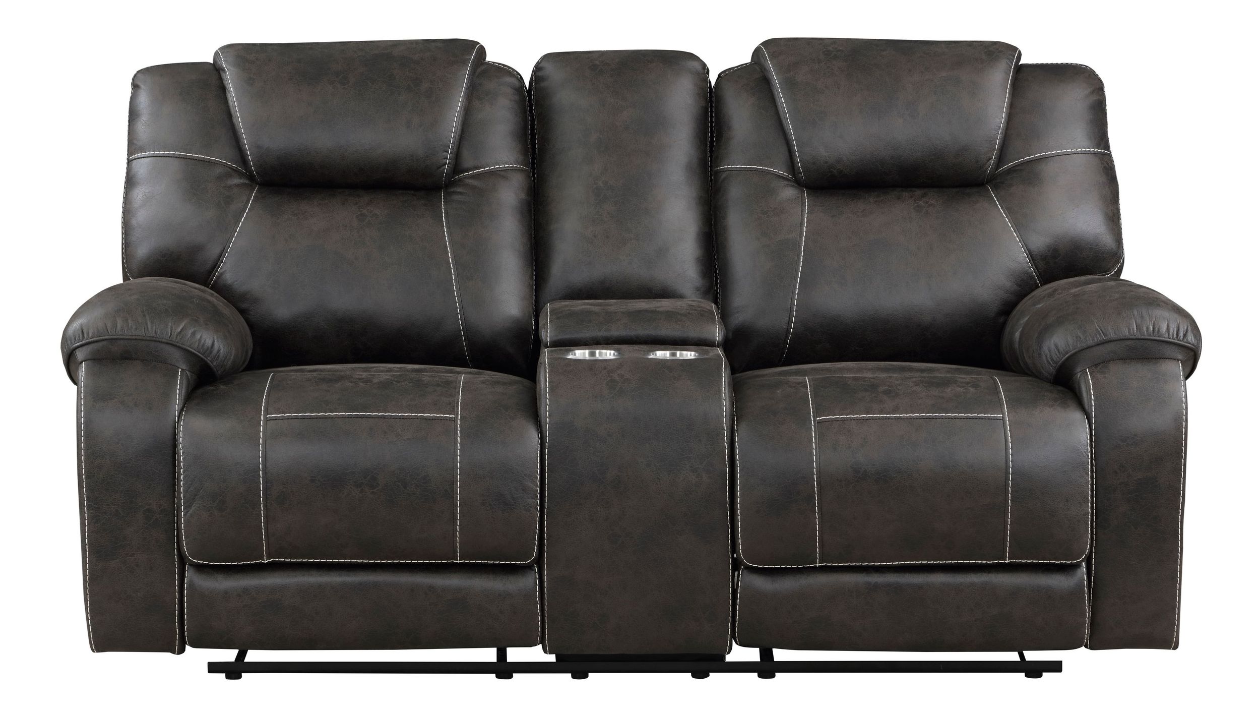 Gainesville Microfiber Double Reclining Living Room Set