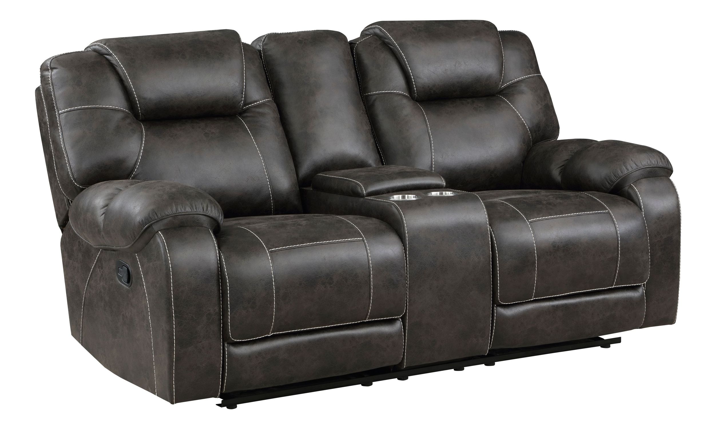 Gainesville Microfiber Double Reclining Living Room Set