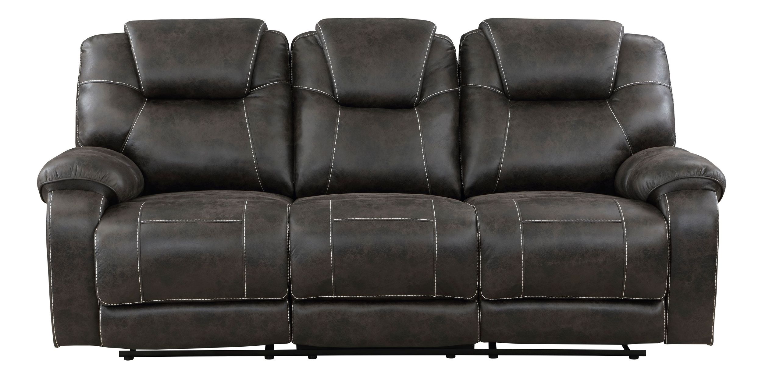 Gainesville Microfiber Double Reclining Living Room Set