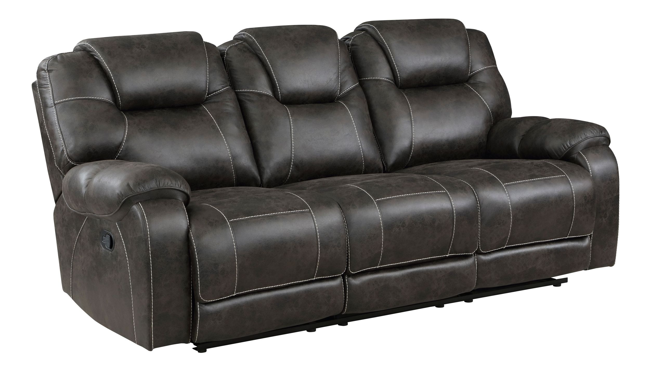 Gainesville Microfiber Double Reclining Living Room Set