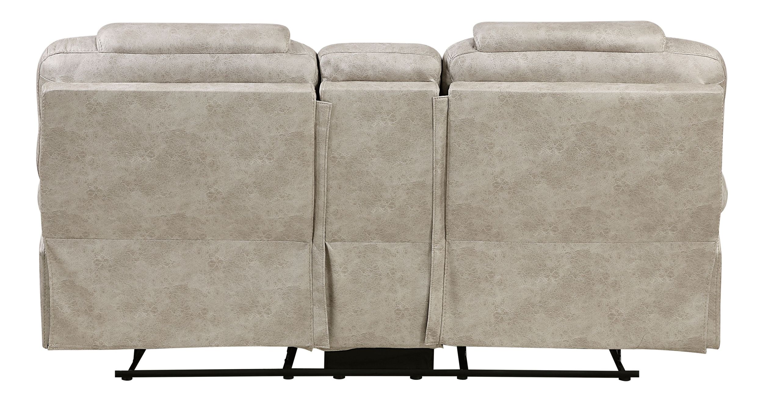 Gainesville Microfiber Double Reclining Loveseat with Center Console