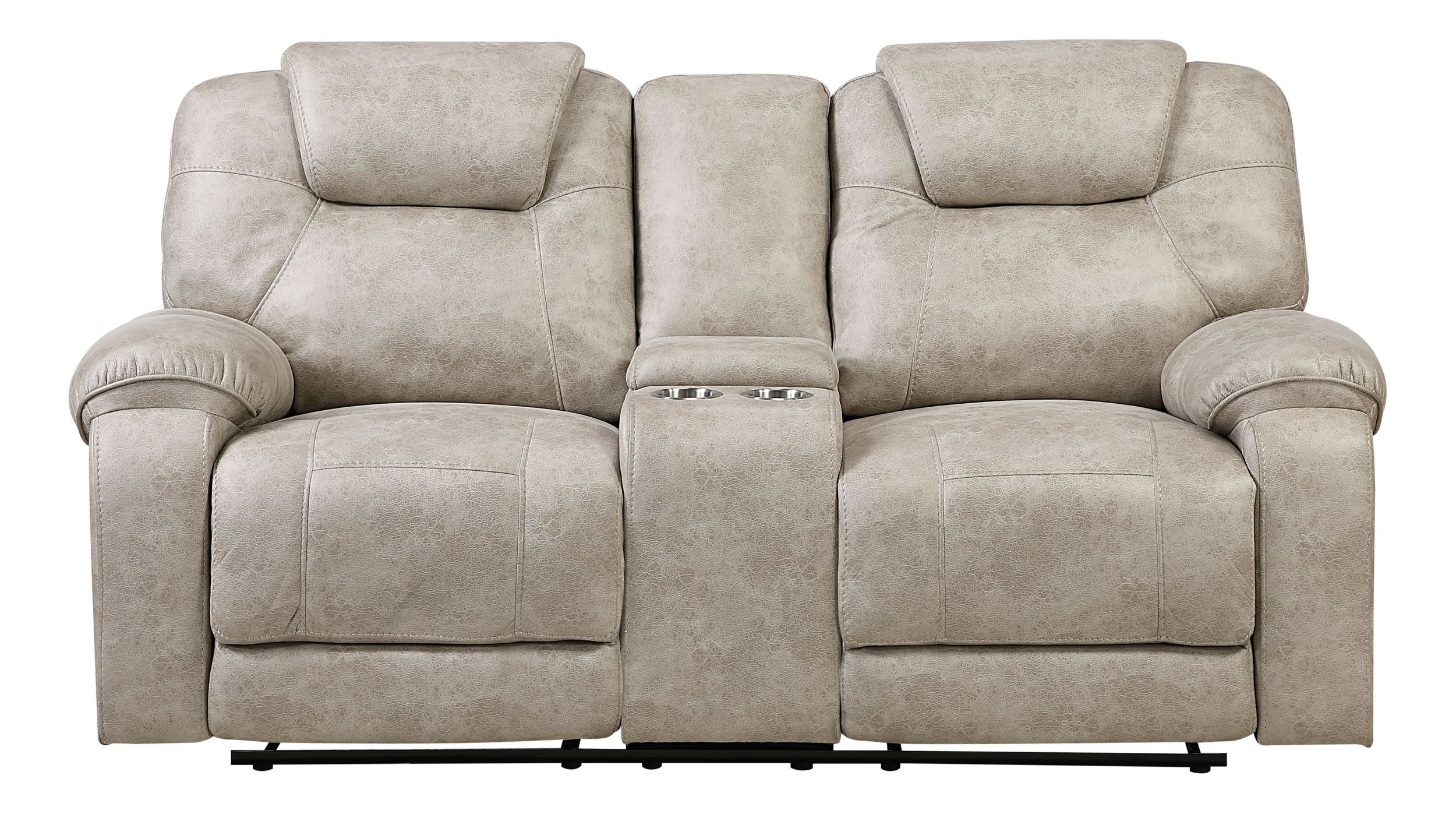 Gainesville Microfiber Double Reclining Living Room Set