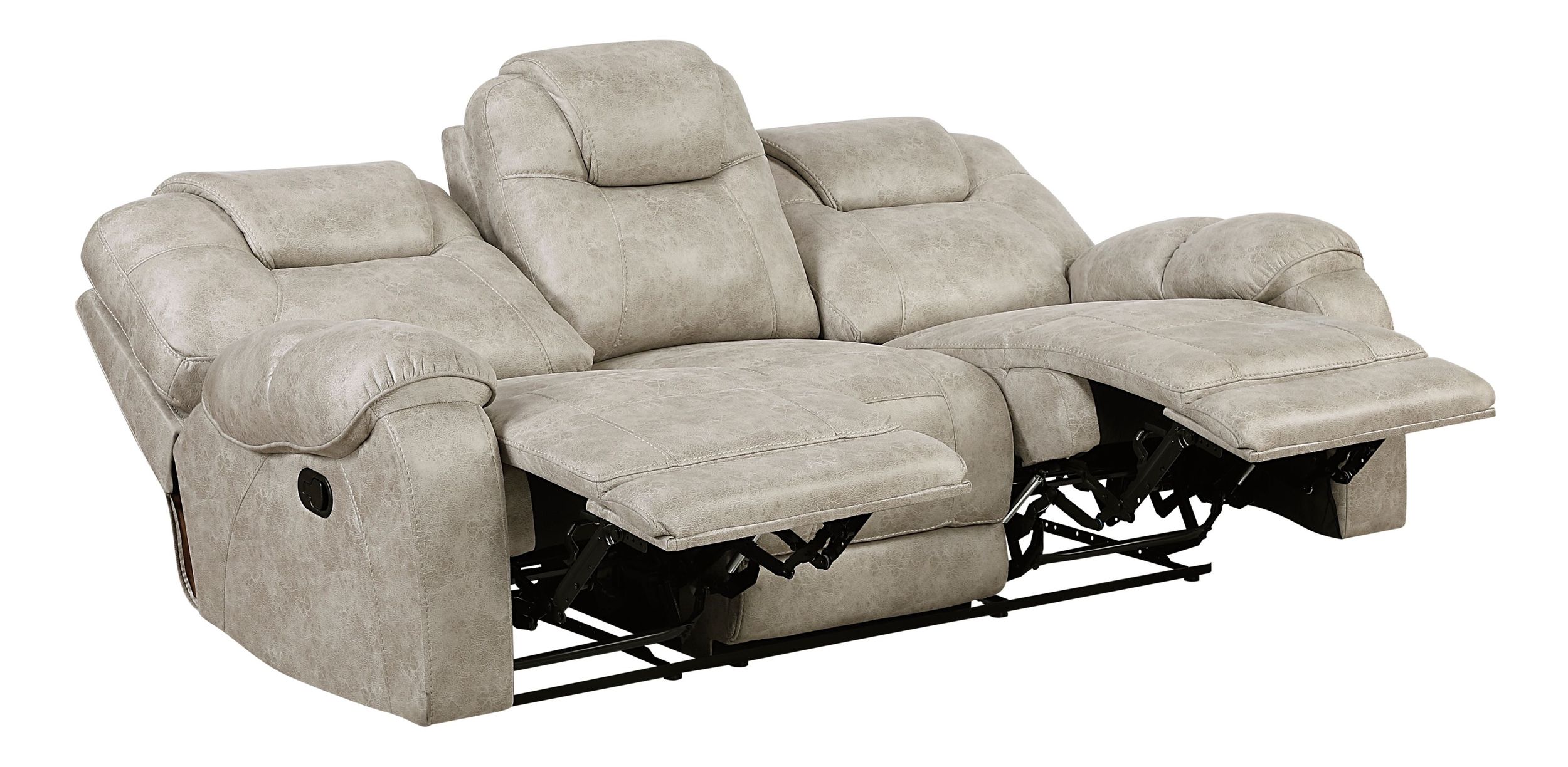 Gainesville Microfiber Double Reclining Living Room Set