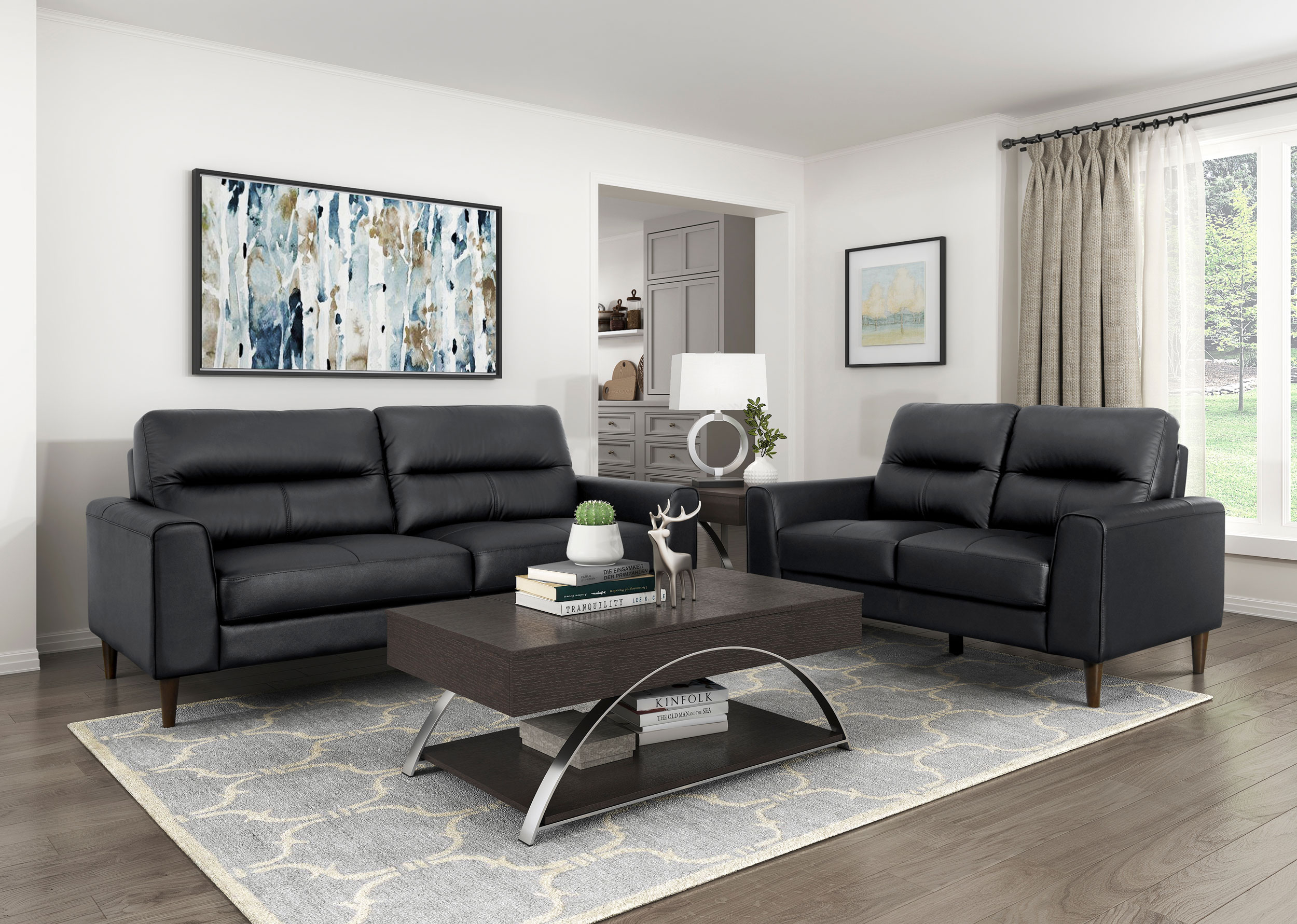 Lewes Leather Loveseat