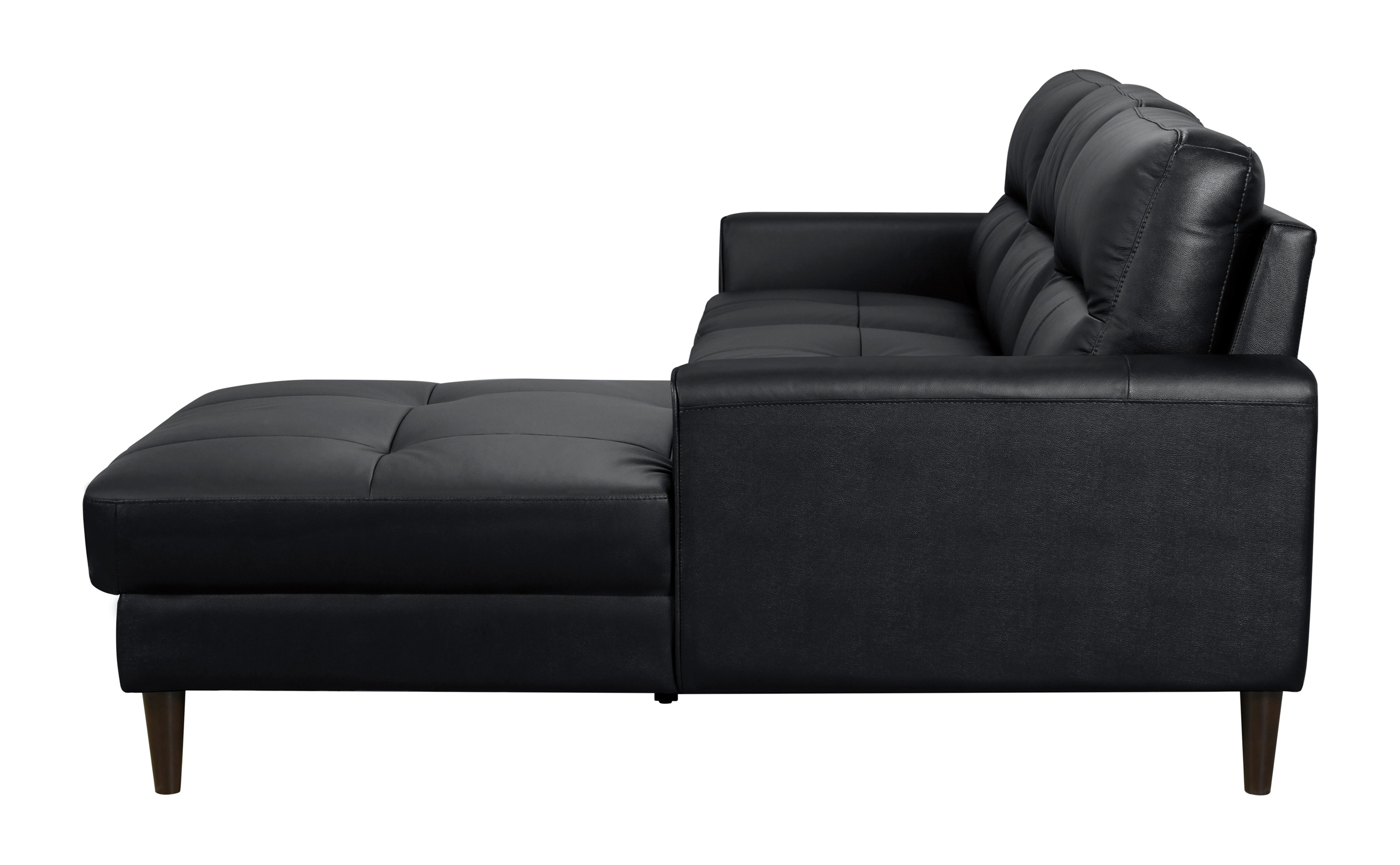 Lewes Leather 2‑Piece Sectional Sofa with Right Chaise