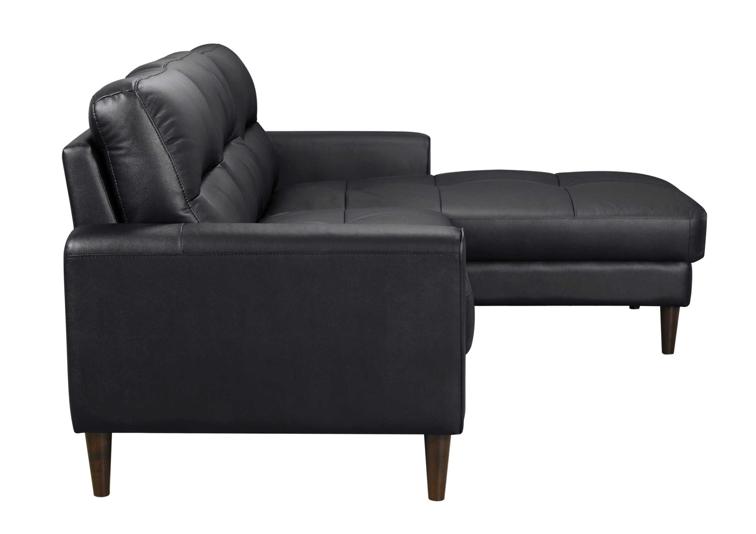 Lewes Leather 2‑Piece Sectional Sofa with Right Chaise