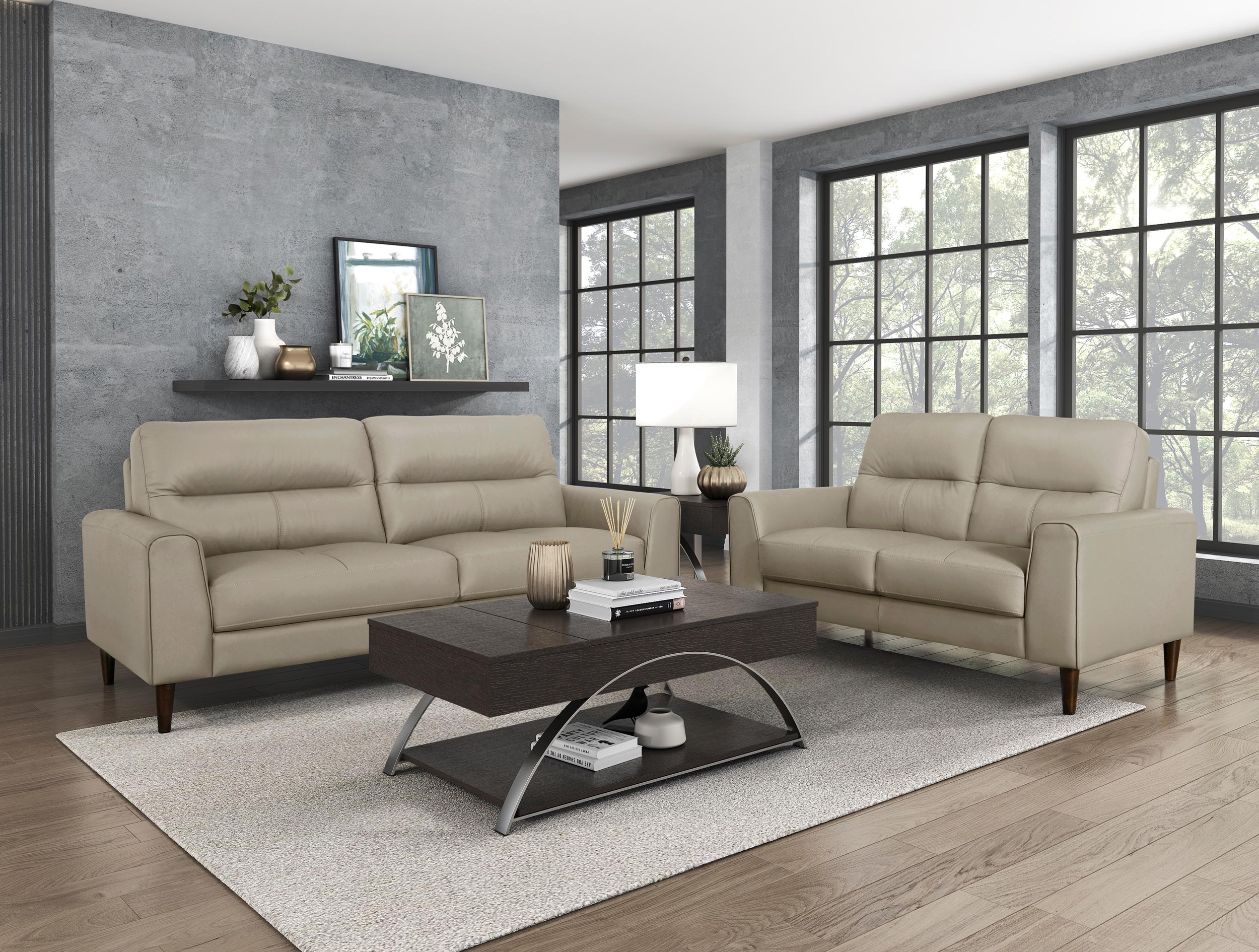 Lewes Leather Sofa
