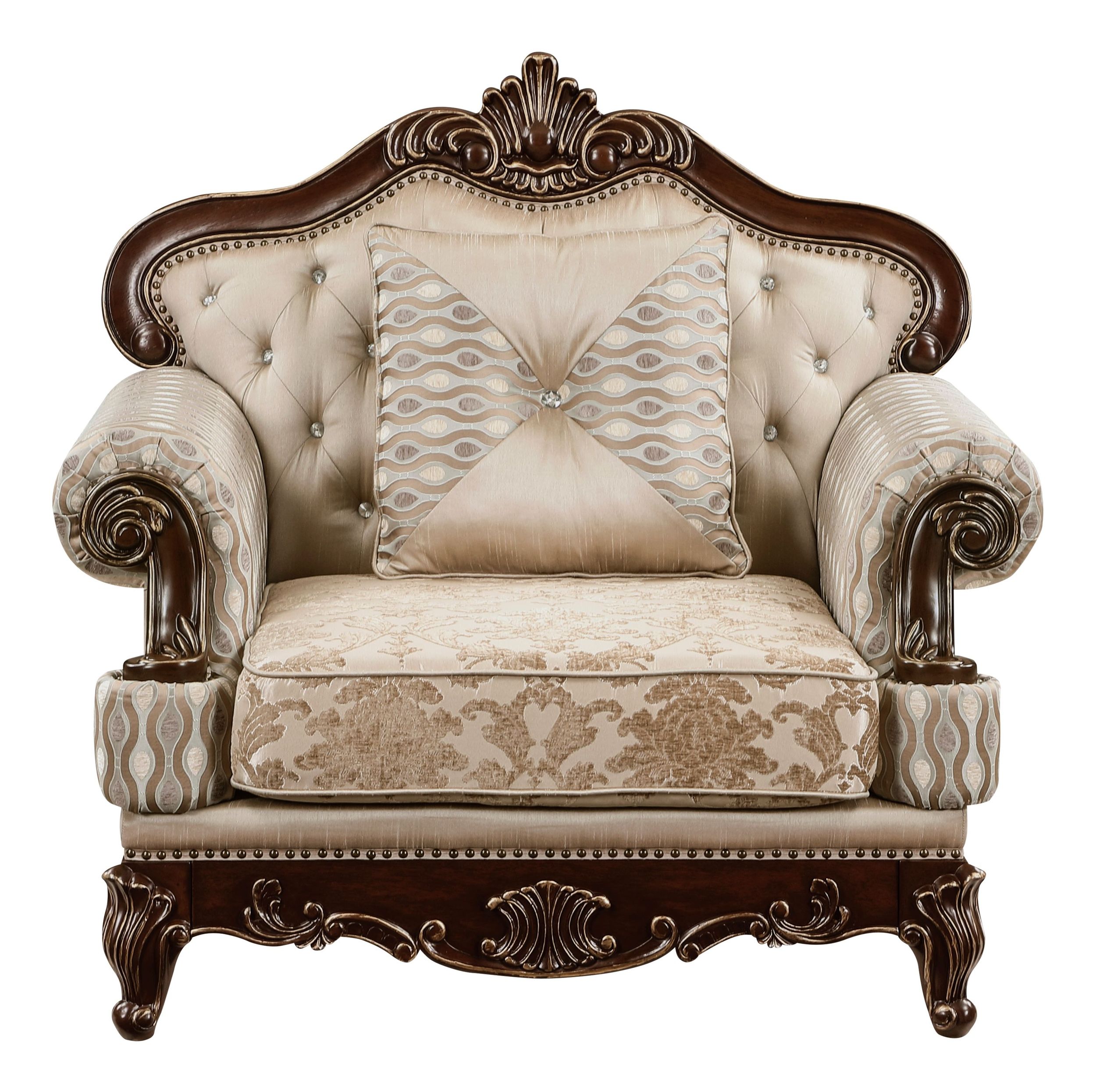 Balthasar Chenille/Faux Crystal Chair