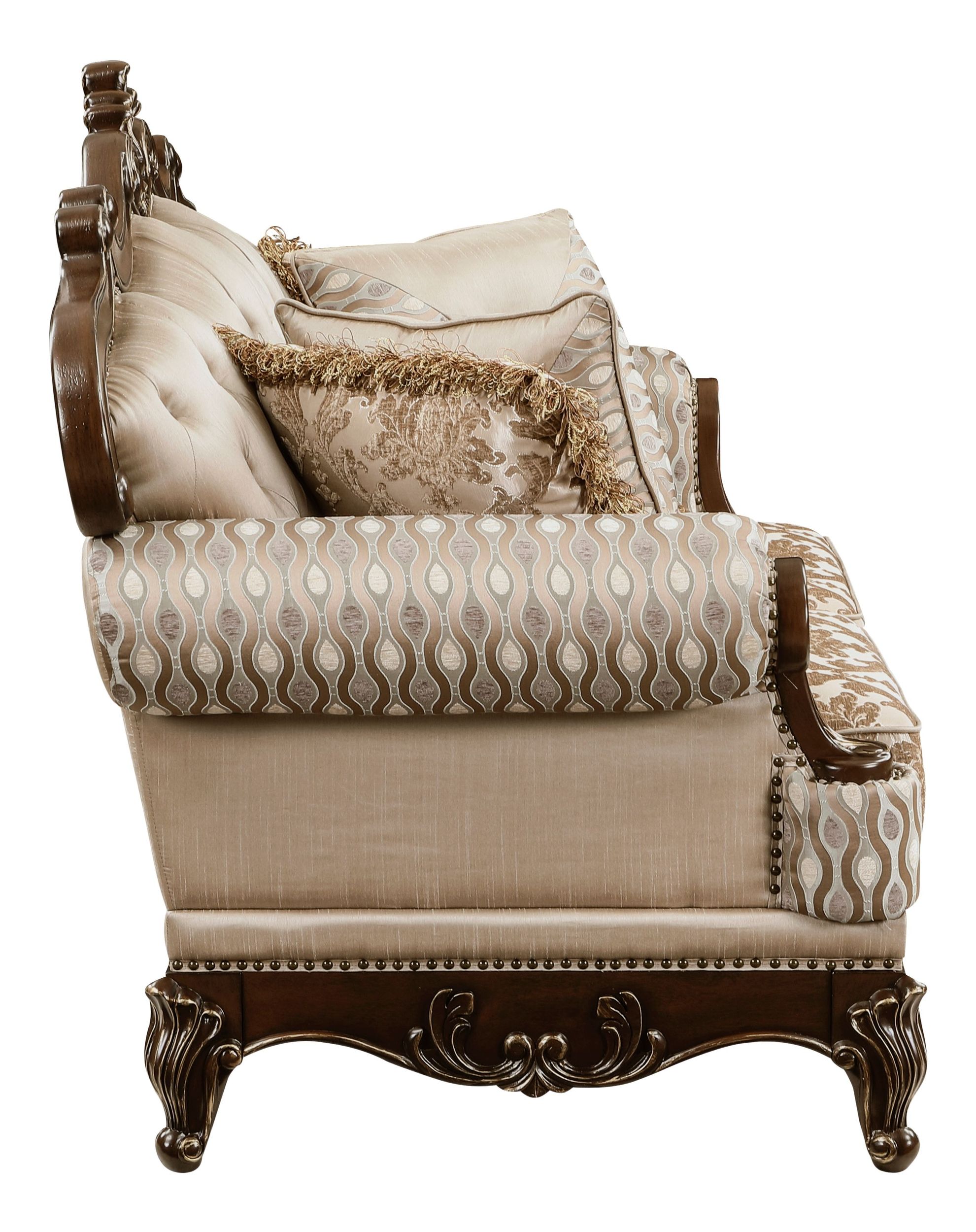 Balthasar Chenille/Faux Crystal Loveseat