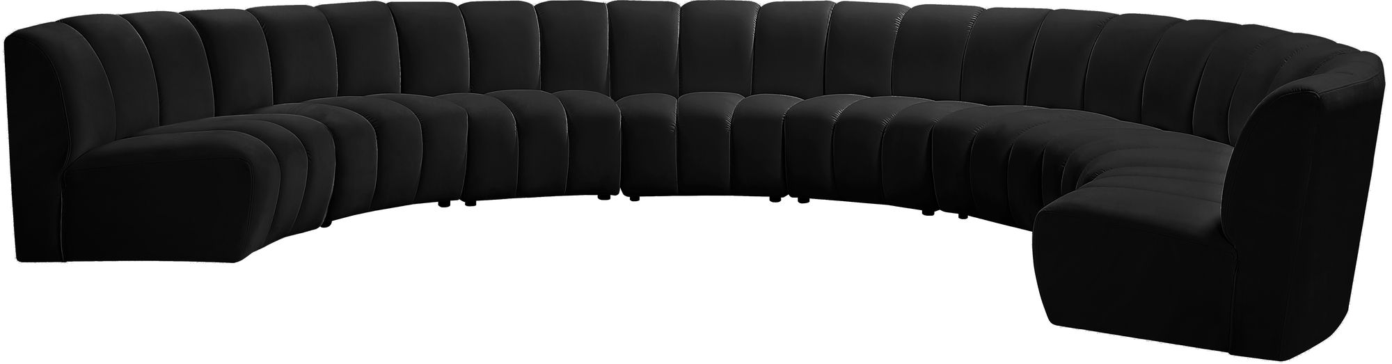 Infinity 183" 8-Piece Velvet Modular Sectional