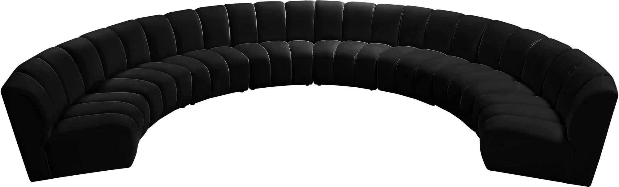 Infinity 183" 8-Piece Velvet Modular Sectional