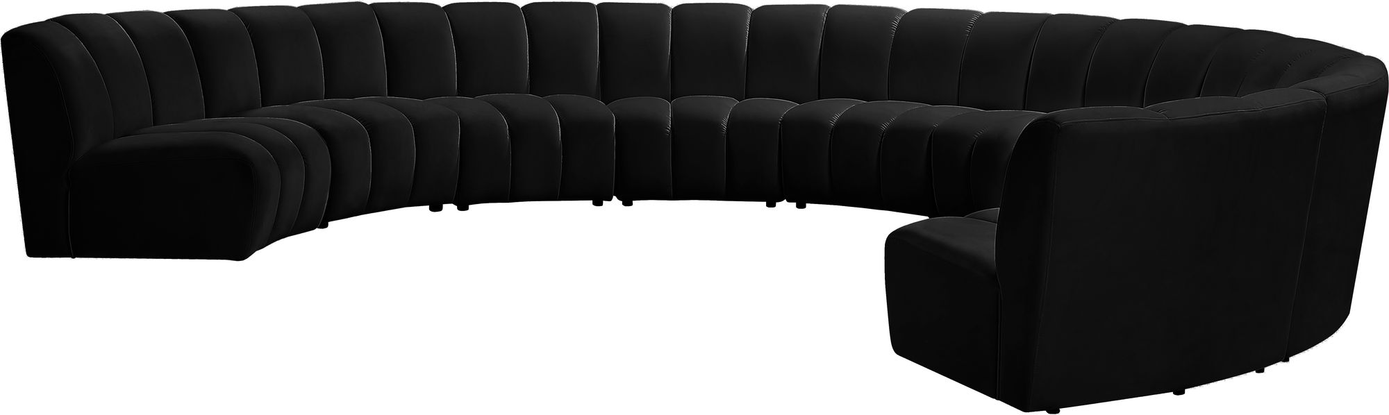 Infinity 183" 9-Piece Velvet Modular Sectional