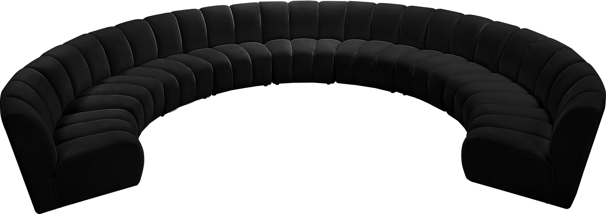 Infinity 183" 9-Piece Velvet Modular Sectional