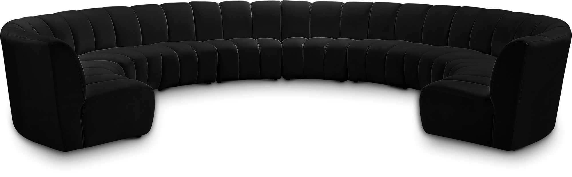 Infinity 183" 10-Piece Boucle Fabric Sectional Sofa