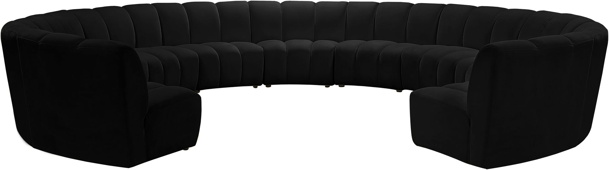 Infinity 183" 11-Piece Velvet Modular Sectional