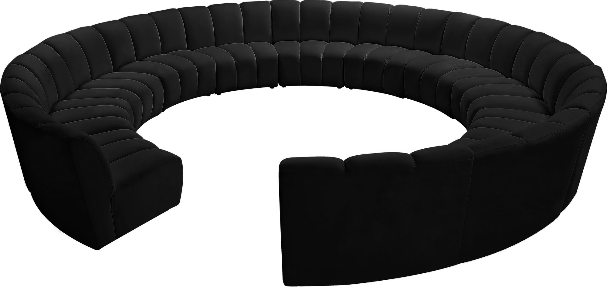 Infinity 183" 12-Piece Velvet Modular Sectional