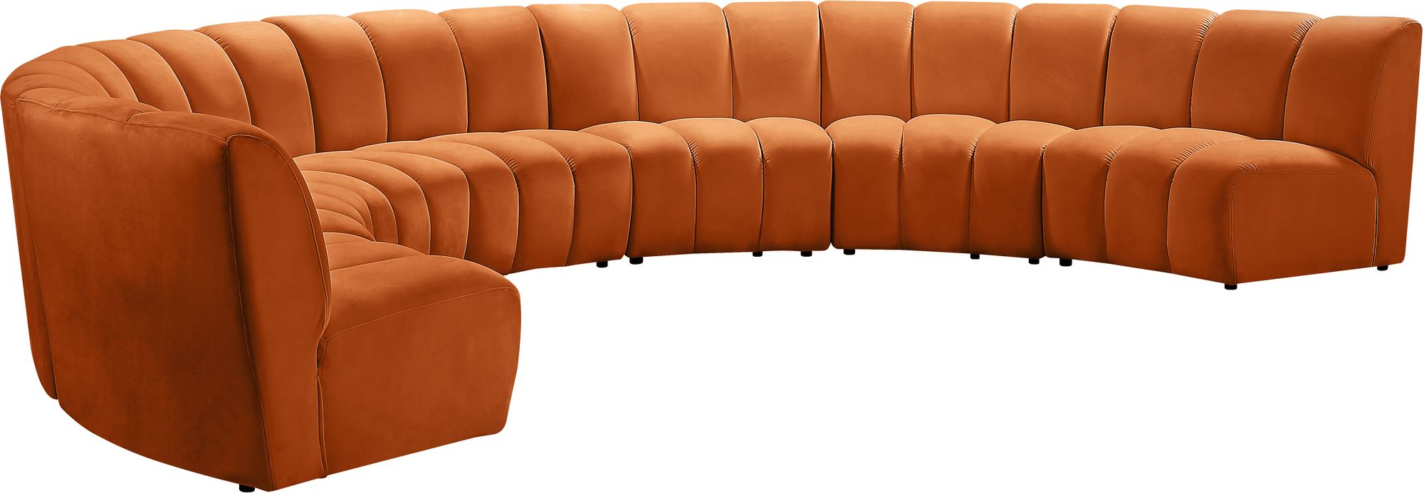Infinity 183" 7-Piece Velvet Modular Sectional
