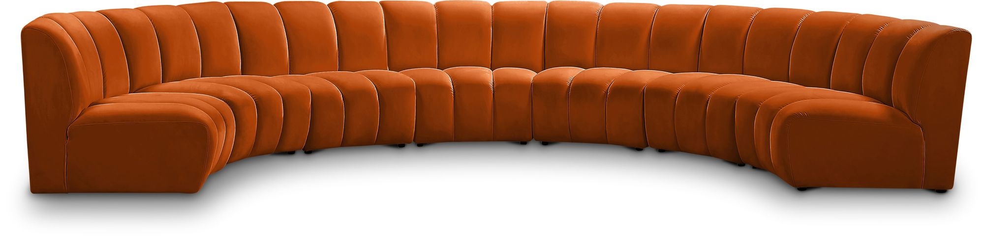 Infinity 183" 7-Piece Boucle Fabric Sectional Sofa