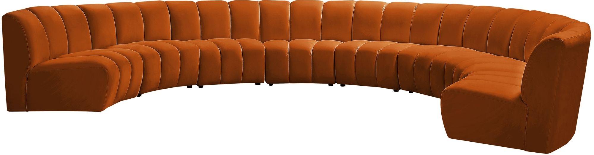 Infinity 183" 8-Piece Boucle Fabric Sectional Sofa