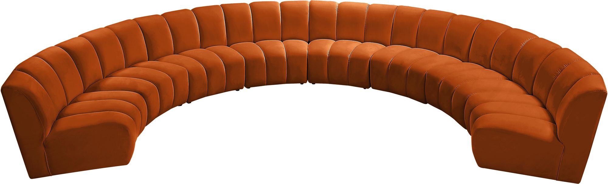 Infinity 183" 8-Piece Velvet Modular Sectional