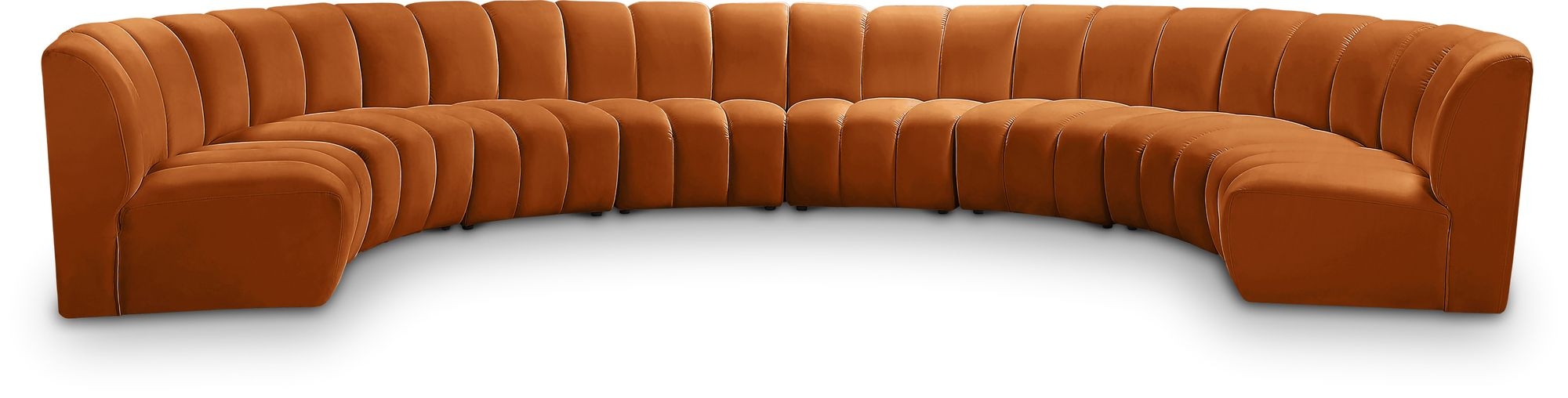 Infinity 183" 8-Piece Boucle Fabric Sectional Sofa