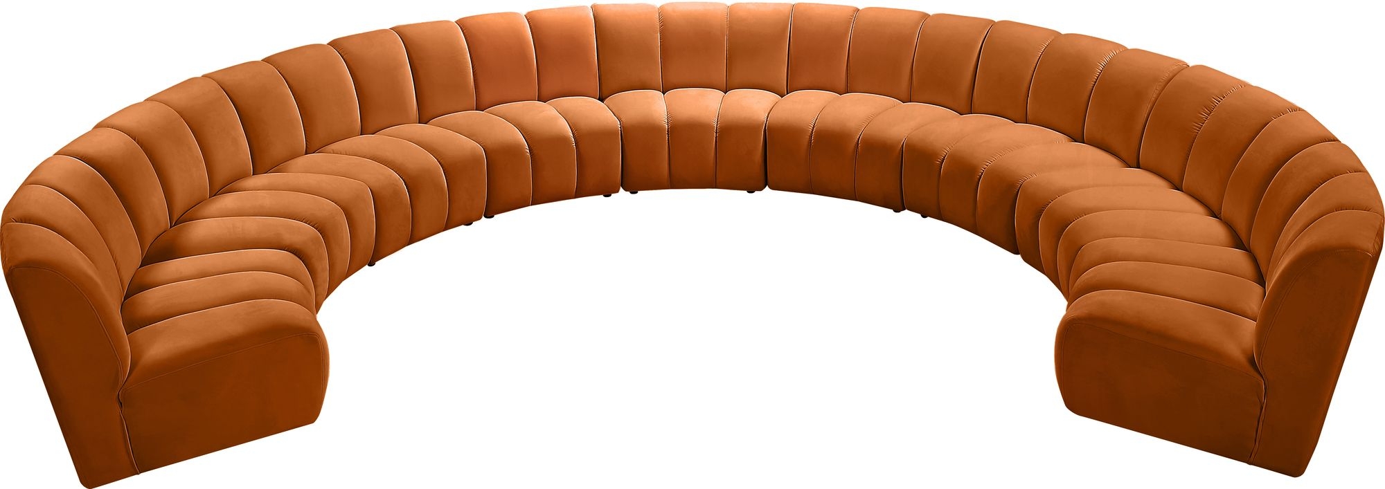 Infinity 183" 9-Piece Boucle Fabric Sectional Sofa