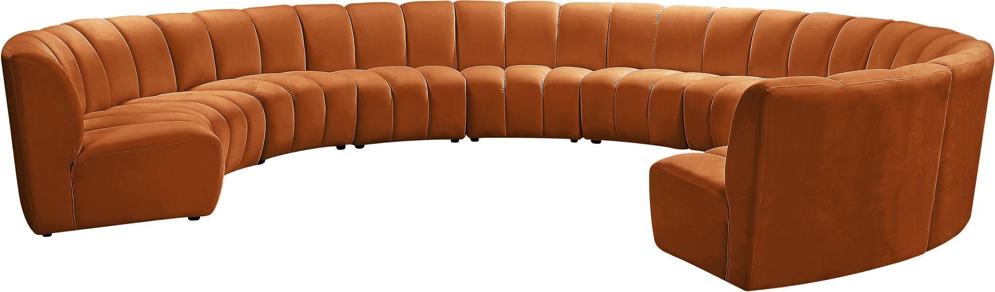 Infinity 183" 10-Piece Velvet Modular Sectional