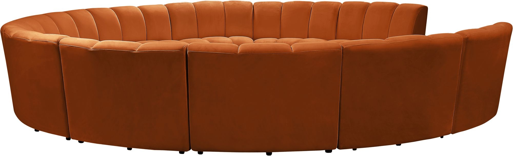 Infinity 183" 11-Piece Boucle Fabric Sectional Sofa