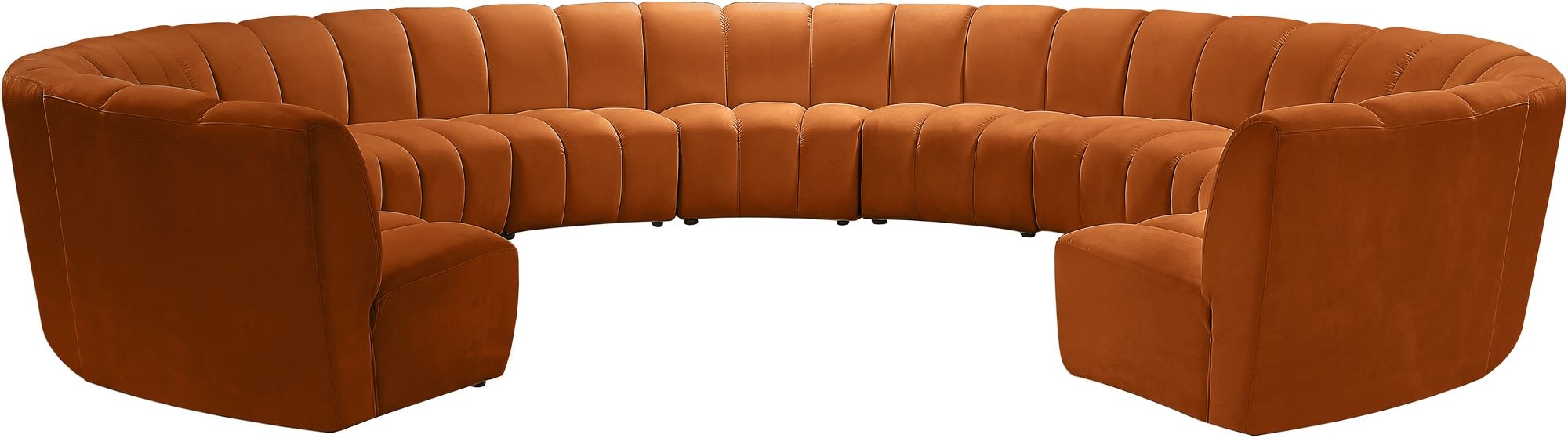 Infinity 183" 11-Piece Boucle Fabric Sectional Sofa