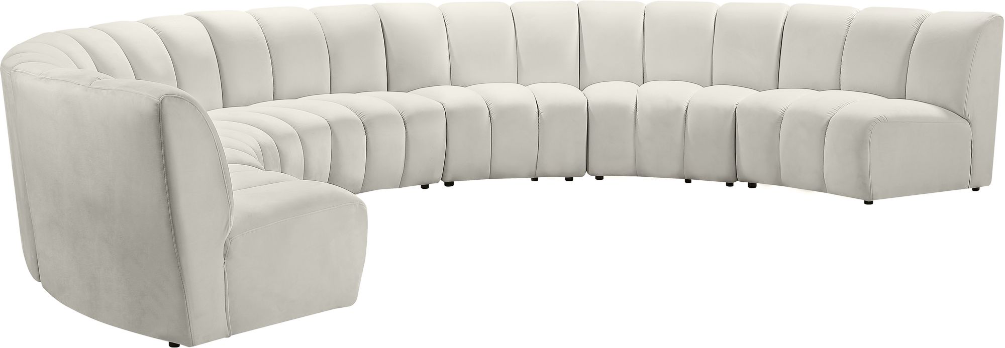 Infinity 183" 7-Piece Velvet Modular Sectional