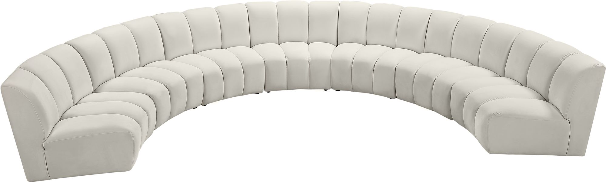 Infinity 183" 7-Piece Velvet Modular Sectional