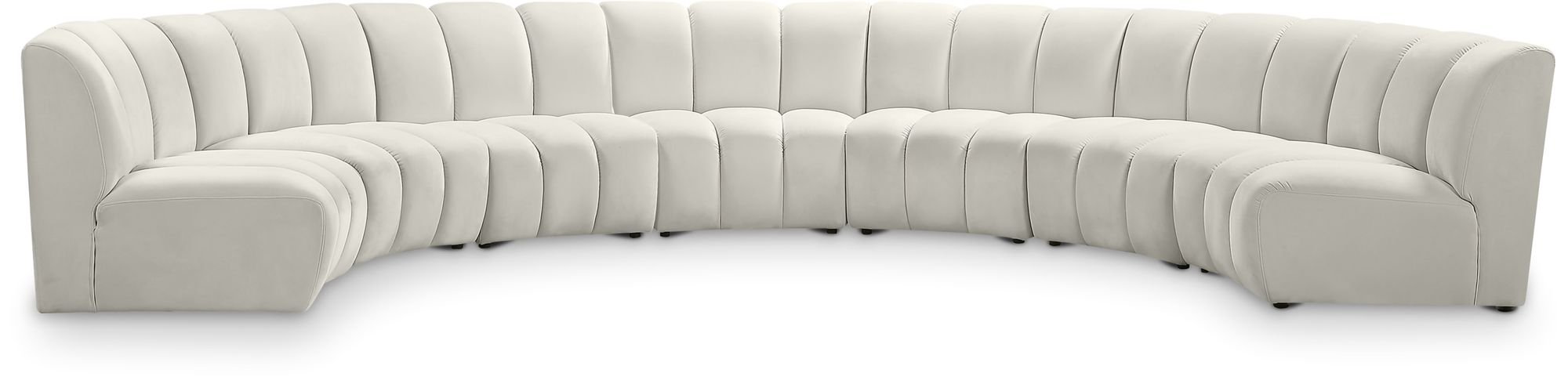 Infinity 183" 7-Piece Boucle Fabric Sectional Sofa