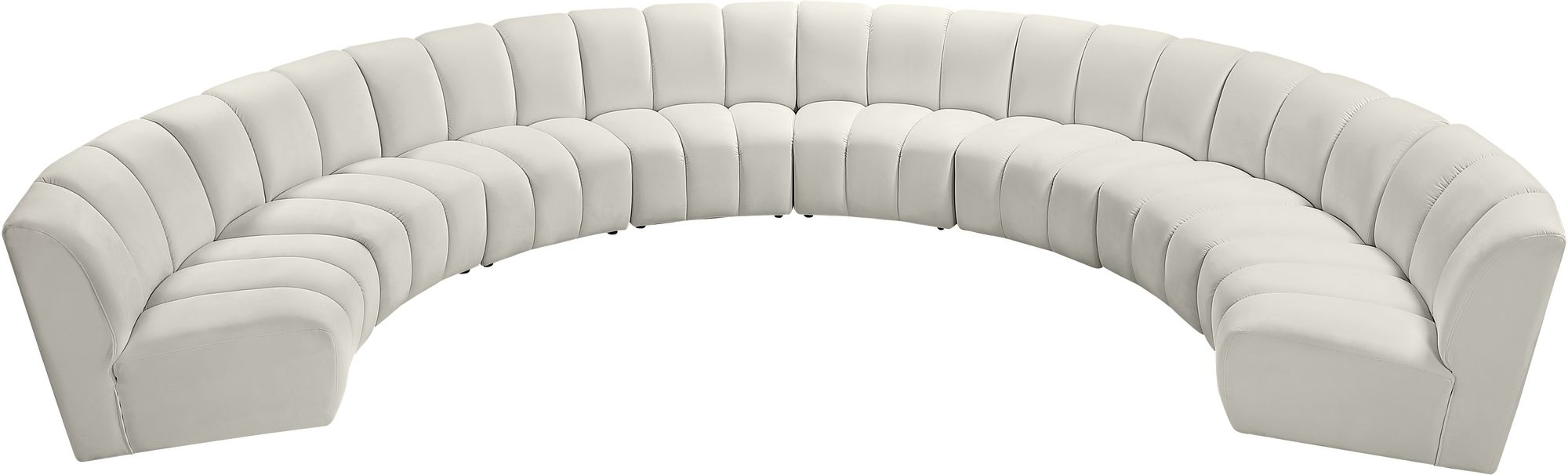 Infinity 183" 8-Piece Boucle Fabric Sectional Sofa
