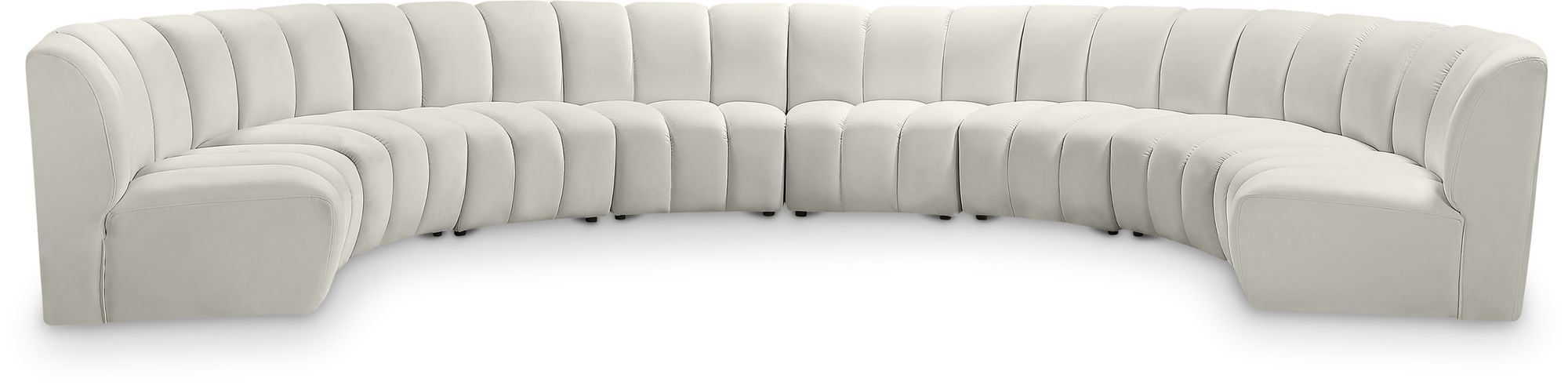 Infinity 183" 8-Piece Boucle Fabric Sectional Sofa