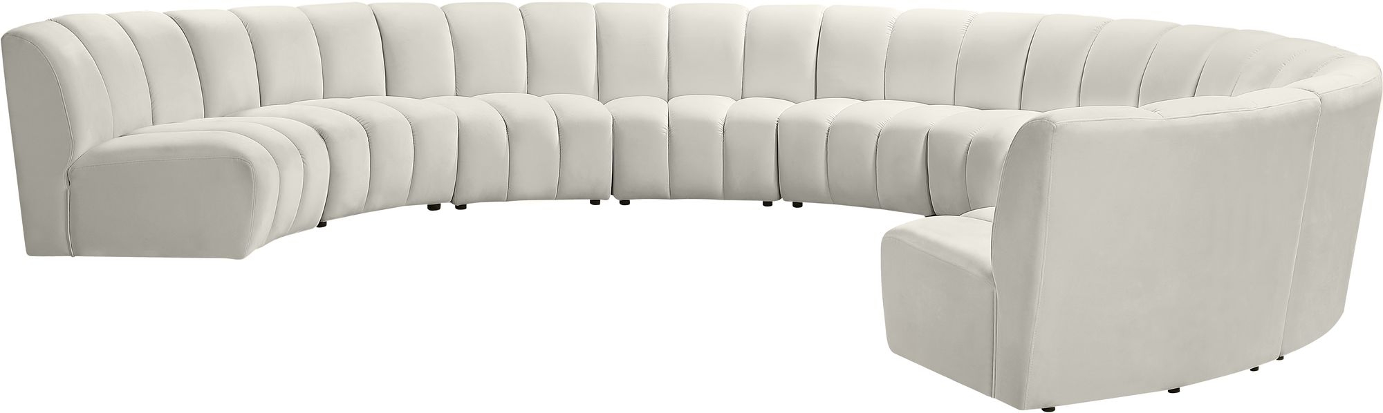 Infinity 183" 9-Piece Boucle Fabric Sectional Sofa