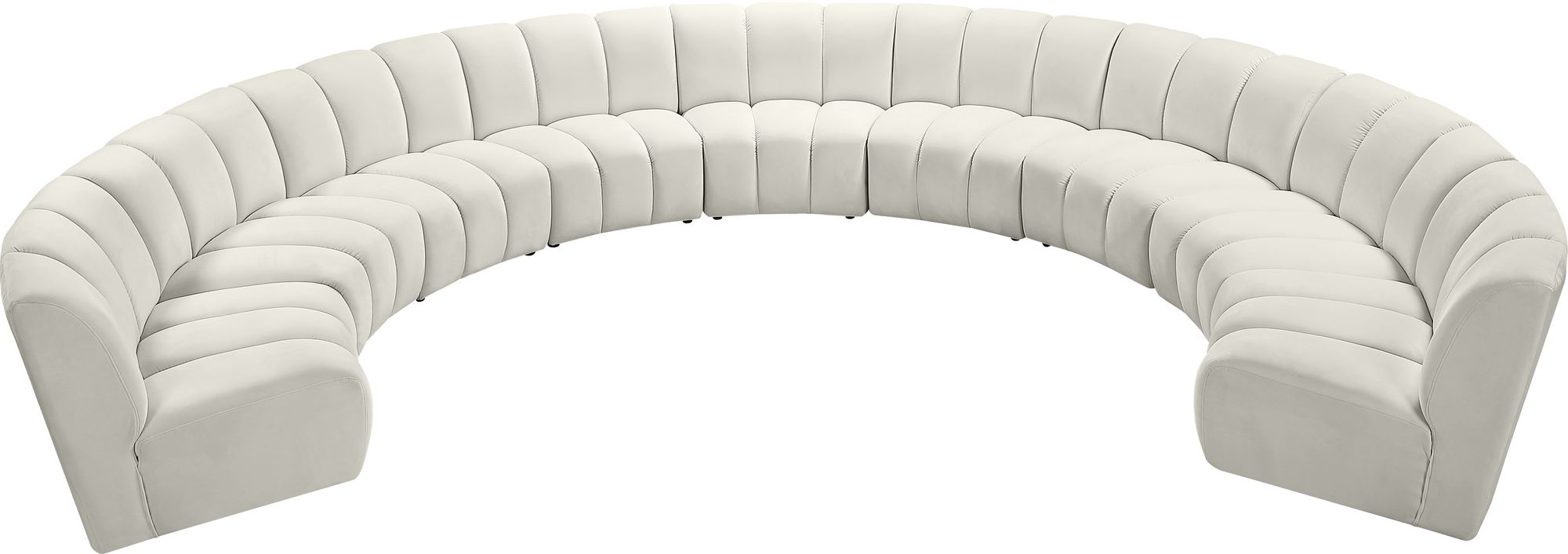 Infinity 183" 9-Piece Velvet Modular Sectional