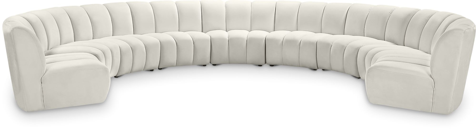 Infinity 183" 9-Piece Boucle Fabric Sectional Sofa