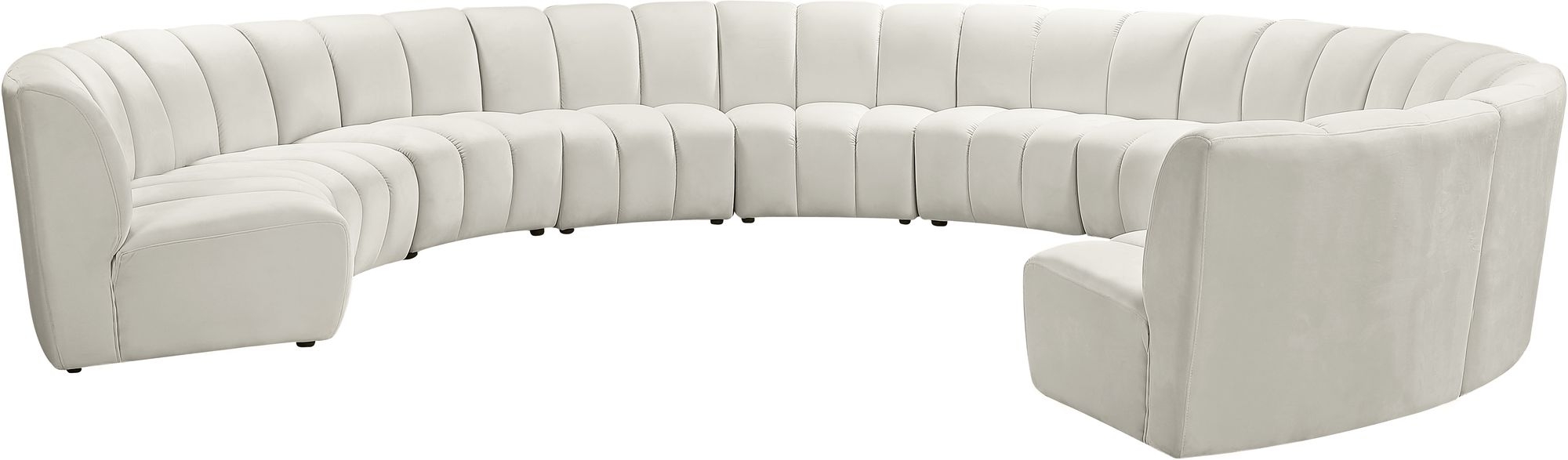 Infinity 183" 10-Piece Boucle Fabric Sectional Sofa