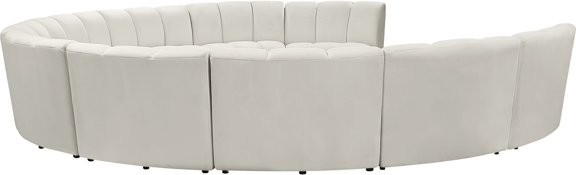 Infinity 183" 10-Piece Velvet Modular Sectional