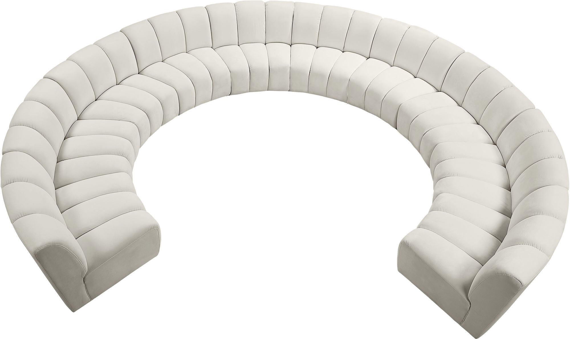 Infinity 183" 10-Piece Velvet Modular Sectional