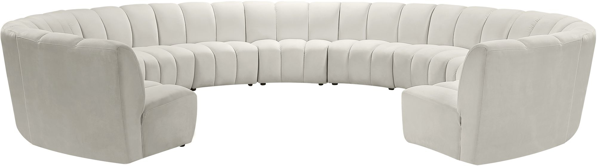 Infinity 183" 11-Piece Boucle Fabric Sectional Sofa