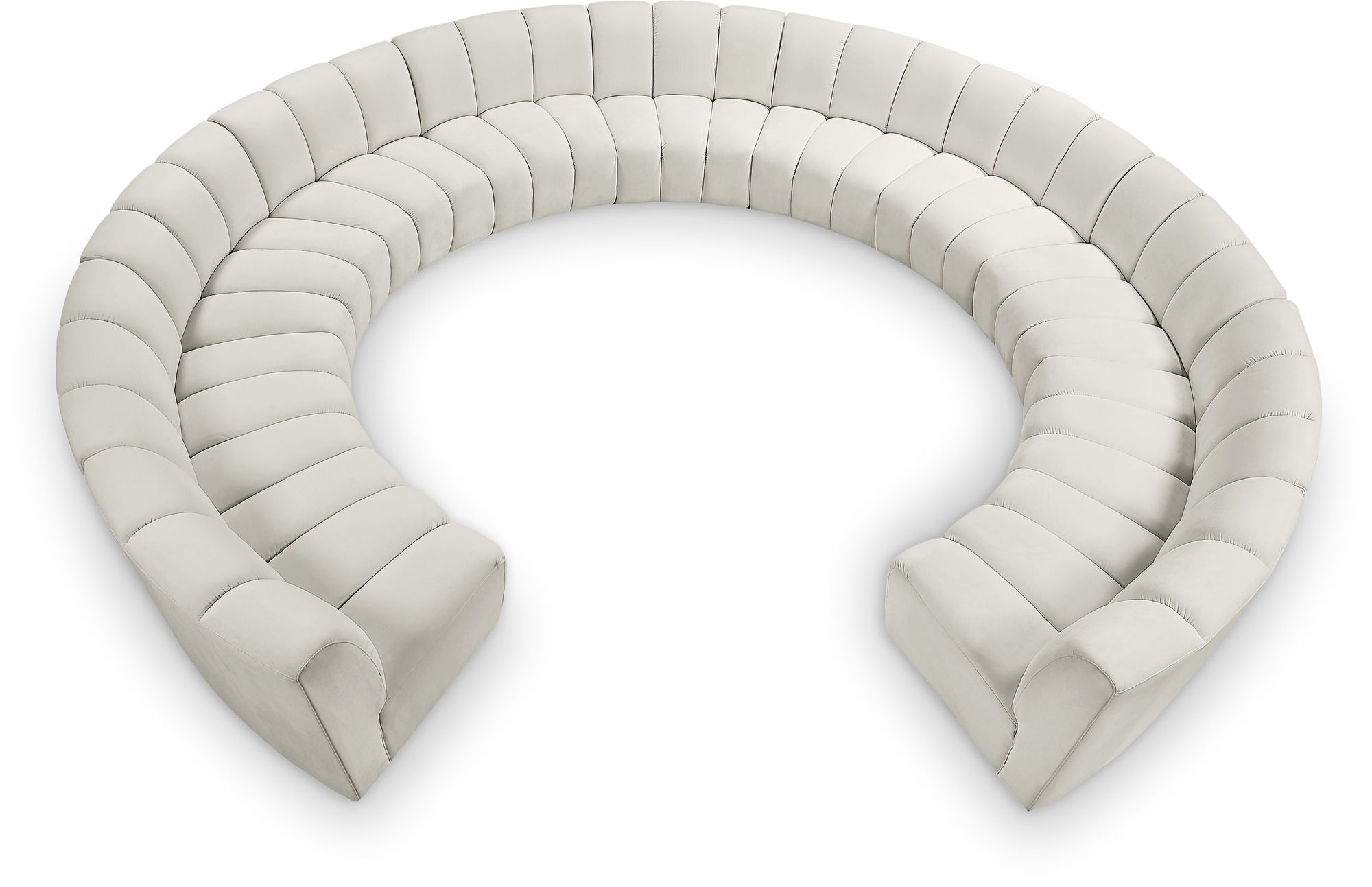 Infinity 183" 11-Piece Boucle Fabric Sectional Sofa