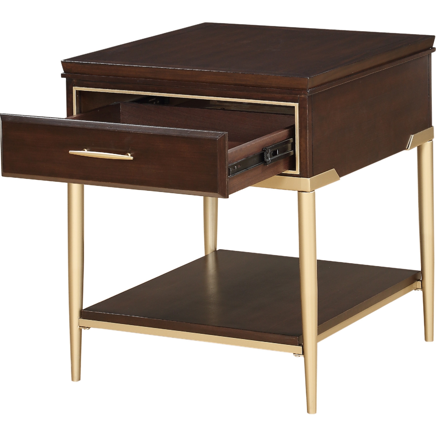Eschenbach Wood Square End Table w/Drawer