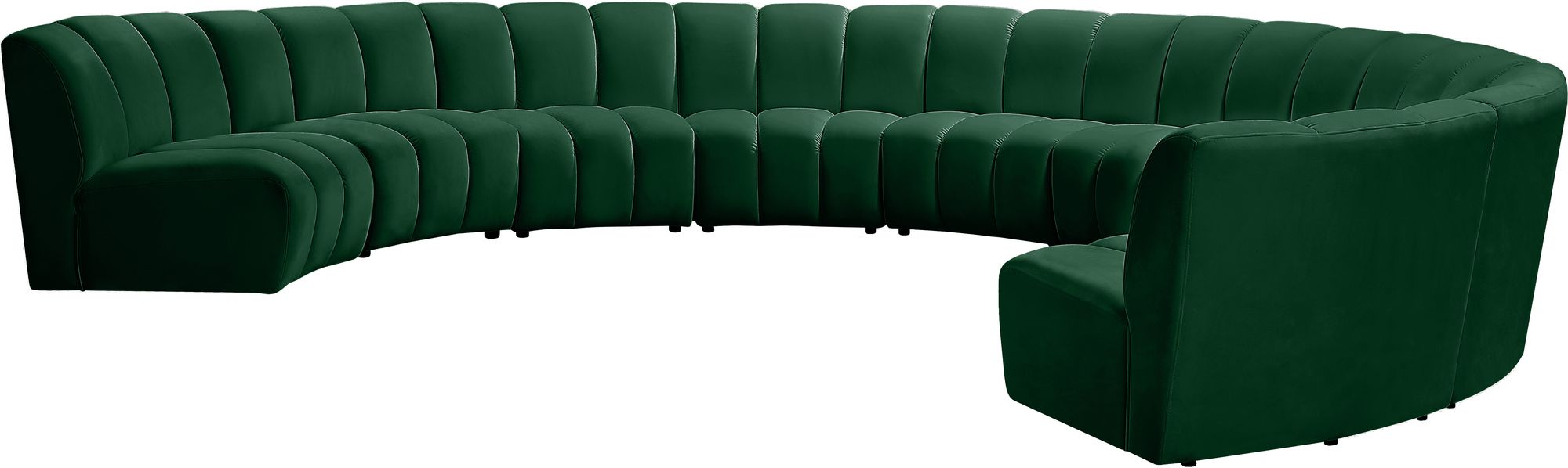 Infinity 183" 9-Piece Velvet Modular Sectional