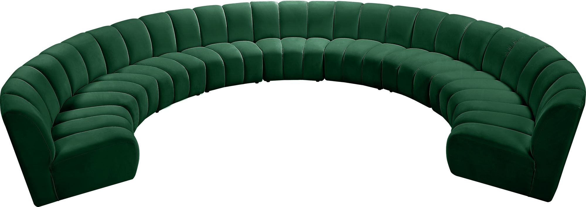 Infinity 183" 9-Piece Velvet Modular Sectional