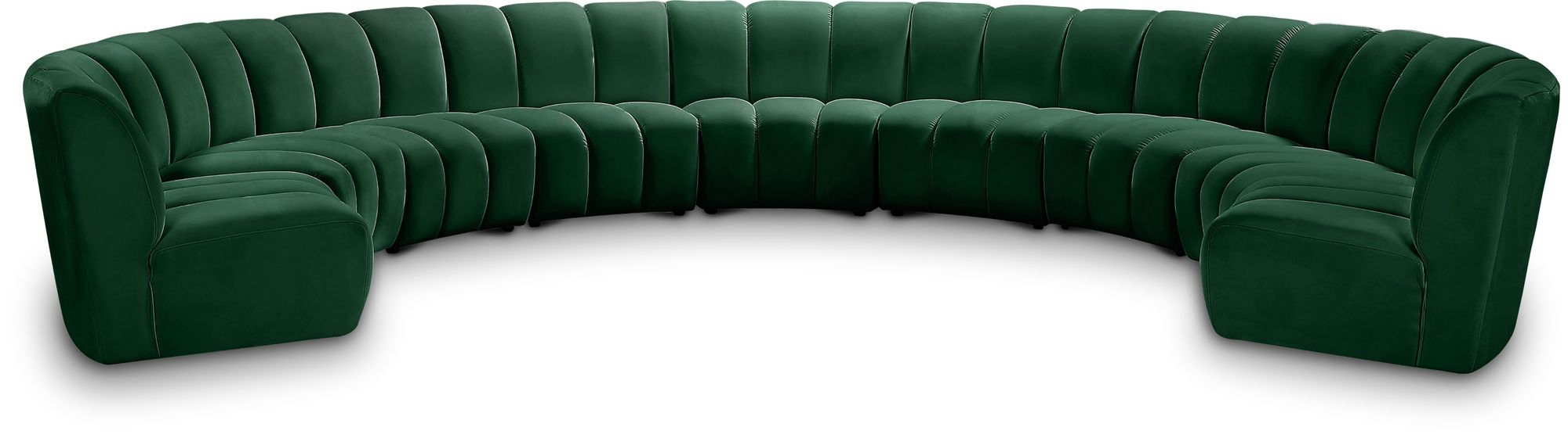 Infinity 183" 9-Piece Boucle Fabric Sectional Sofa