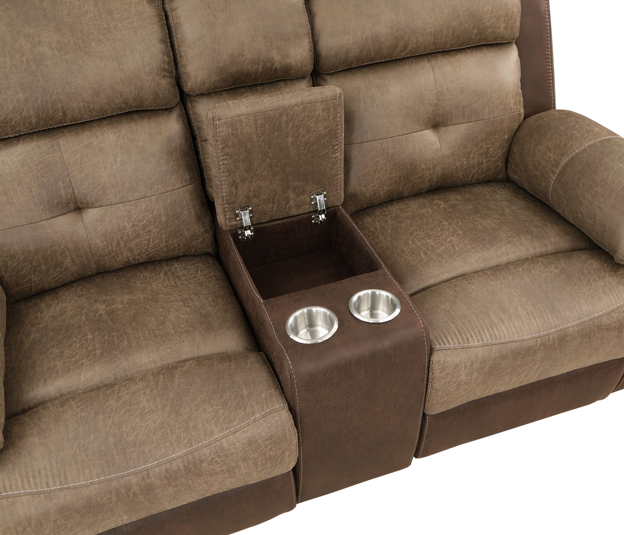 Glendale Microfiber Double Reclining Living Room Set