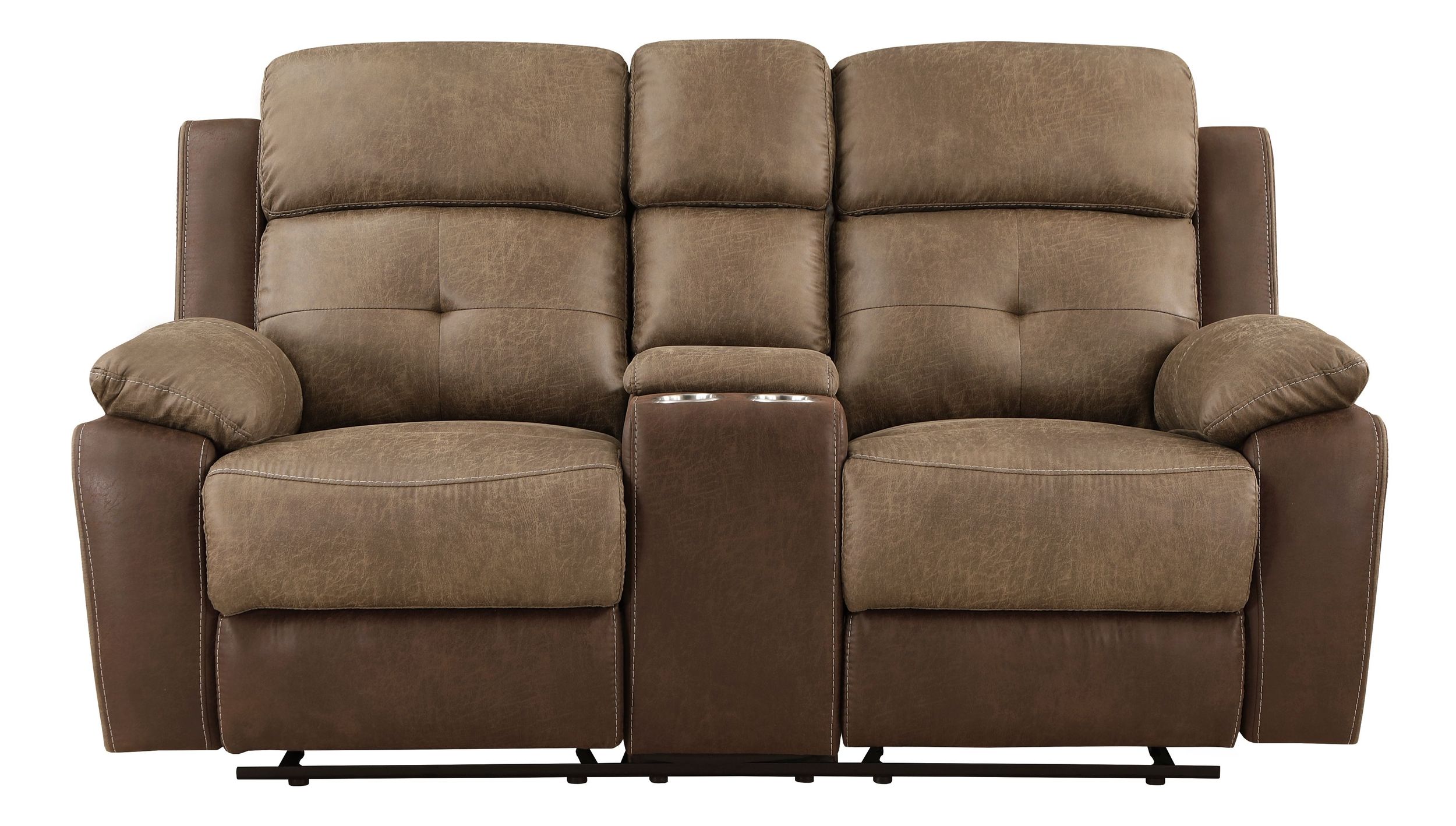 Glendale Microfiber Double Reclining Living Room Set