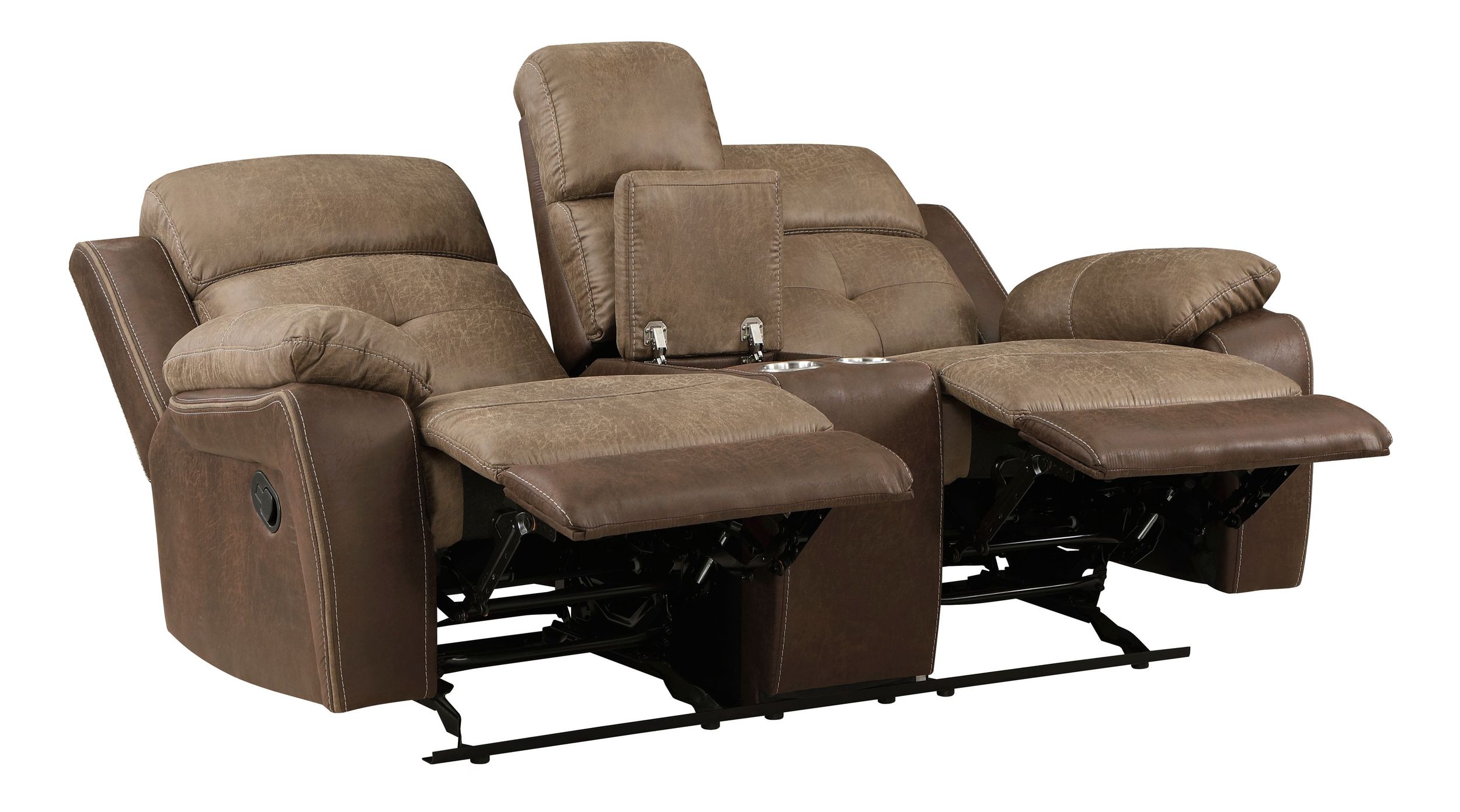 Glendale Microfiber Double Reclining Living Room Set