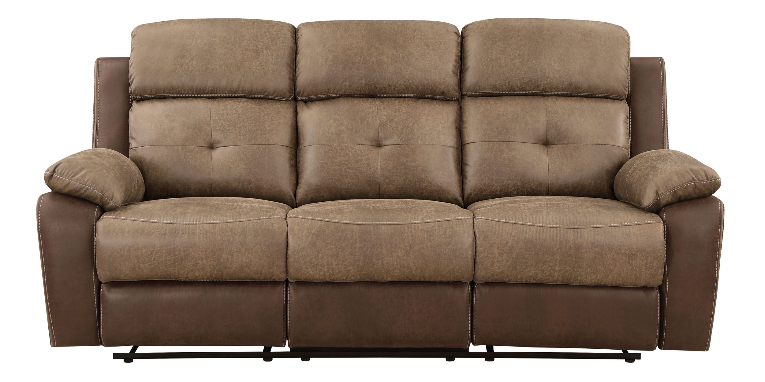 Glendale Microfiber Double Reclining Living Room Set